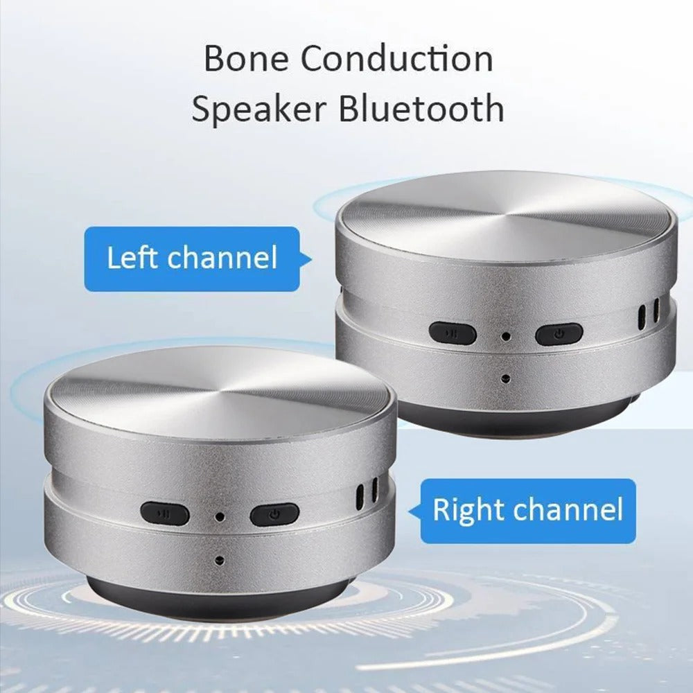 Bone Conduction Bluetooth Speaker – 2025 Portable Wireless 3D Stereo Sound with FM Radio
